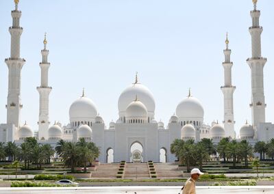 Tripadvisor says a UAE tour featuring the Sheikh Zayed Grand Mosque is one of the world's best historical and cultural tours. Photo: Khushnum Bhandari / The National