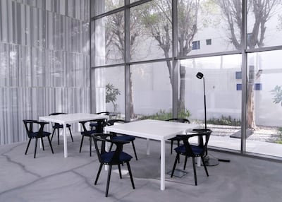 Workspaces and reading areas at the recently opened Al Safa Art and Design Library