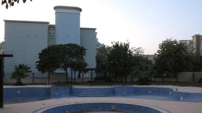 A swimming pool area at Discovery Gardens that reportedly has not been functional for the past two years. Jeffrey E Biteng / The National