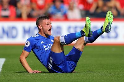 Jamie Vardy and Leicester City will look to bounce back against Huddersfield after a bad day at Bournemouth. Getty Images
