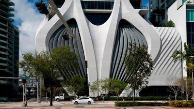 The tower has 84 units, two pools, a juice bar and the helipad, among other high-end amenities. AFP