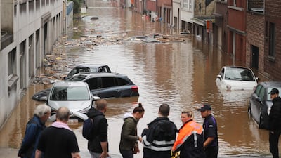 Liege in Belgium was also flooded.
