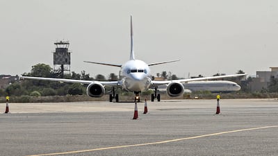 Libya's Mitiga International Airport, from where the direct flight to Rome took off on Saturday. AFP