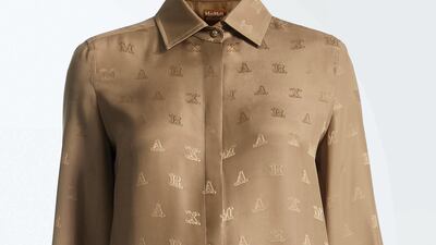 Exclusive to the Middle East: silk-satin shirt, from Max Mara