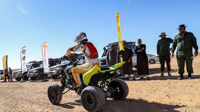 A quadbike participant in the rally.