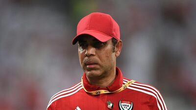 Mahdi Ali was unhappy with the referee for the UAE's 1-0 defeat to Australia in a 2018 World Cup qualifier at Mohammed bin Zayed Stadium in Abu Dhabi. Tom Dulat / Getty Images