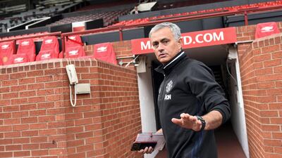 Jose Mourinho at Old Trafford soon after his appointment as Manchester United manager. AFP