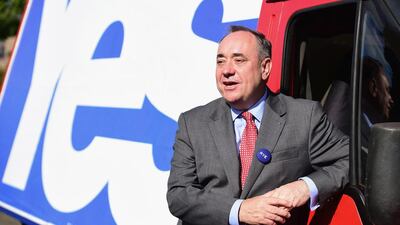 Scottish First Minister Alex Salmond is citing economics when urging a yes vote in the succession referendum this month. Photo: Jeff J Mitchell / Getty Images