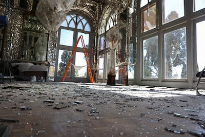 Debris at Golestan Palace, a Unesco world heritage site. Reuters