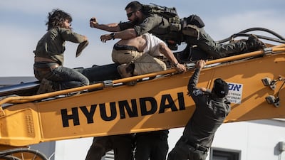 Israeli police clash with young settlers in the West Bank. AFP