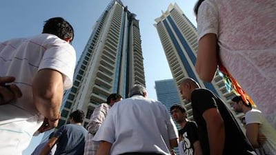 Fire destroyed a third of the 34-storey building in Jumeriah Lakes Towers on November 18. Pawan Singh / The National