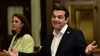 Greek prime minister Alexis Tsipras is pictured here leaving a Eurozone summit at the EU's headquarters in Brussels on July 7, 2015. John Thys/AFP Photo