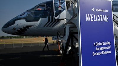 The plane manufacturer Embraer released its encouraging report at Farnborough Airshow in the UK on Tuesday. AFP