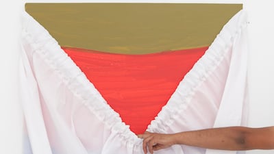 'Bakh Bakh' (1985) by pioneering Emirati artist Hassan Sharif, who died in 2016. Photo: The Estate of Hassan Sharif