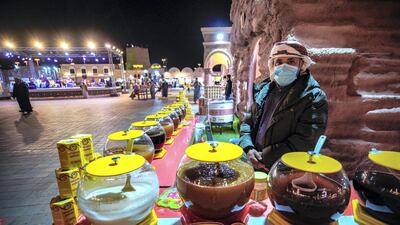 Fresh honey is available to purchase from the Jordanian pavilion of the Sheikh Zayed Heritage Festival.
