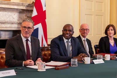 David Lammy attends his first cabinet meeting as UK Deputy Prime Minister. EPA