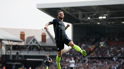 Silva celebrates scoring their first goal. Reutrers