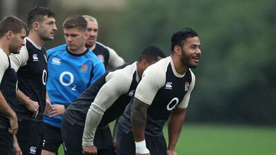 Manu Tuilagi, right, is set to play his first Test for England in more than two years. Getty Images