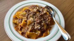 Pappardelle Bolognese at the award-winning Middle Child restaurant in Al Quoz. Chris Whiteoak / The National