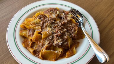 Pappardelle Bolognese at the award-winning Middle Child restaurant in Al Quoz. Chris Whiteoak / The National