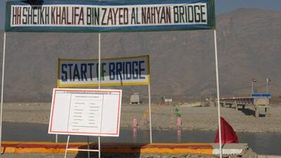 The UAE has laid the foundation stone to rebuild a 40-year-old bridge over Pakistan's flood-hit Swat River.