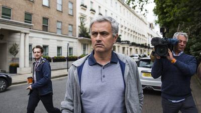 Jose Mourinho is pictured in London on May 22, a day after the news emerged that he is expected to replace Louis van Gaal as Manchester United manager. Jack Taylor / Getty Images
