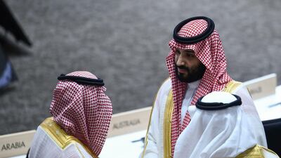 Saudi Arabia's Crown Prince Mohammed bin Salman attends a meeting at the G20 Summit. AFP