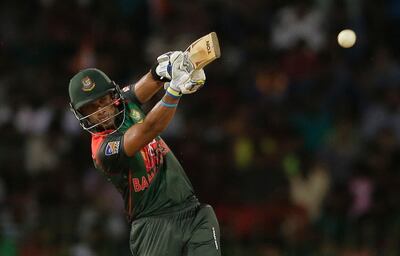 Sabbir Rahman top-scored for Bangladesh against India in the final of the Nidahas Trophy. Eranga Jayawardena / AP Photo