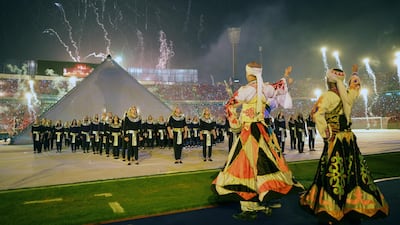 Dancers perform during the opening ceremony before the the opening match of the 2019 Africa Cup of Nations between Egypt and Zimbabwe at Cairo International Stadium in Cairo. EPA
