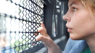 Anastasia Vashukevich, a Belarusian model and escort, at the immigration detention centre in Bangkok before being deported on January 17, 2019. Reuters