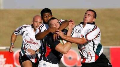 The UAE, in white, will play host to Hong Kong, whom they played in the Emirates Airline Cup of Nations in December.