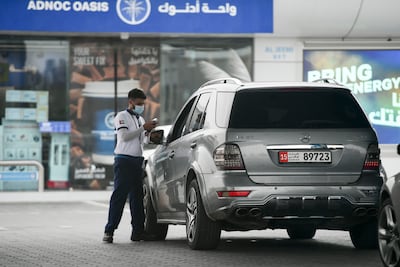 Fuel prices on the rise in the United Arab Emirates. Khushnum Bhandari / The National