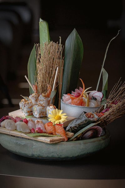 Sushi platter at 3BK