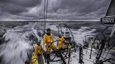 Leg 5 will provide plenty of wind for Azzam and the Abu Dhabi Ocean Racing crew, but navigator Simon Fisher warns that too much is not a good thing, either. Courtesy Abu Dhabi Ocean Racing