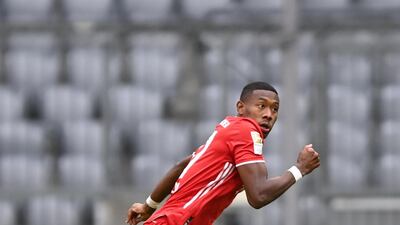 Bayern's David Alaba during the German Bundesliga match against Eintracht Frankfurt. EPA