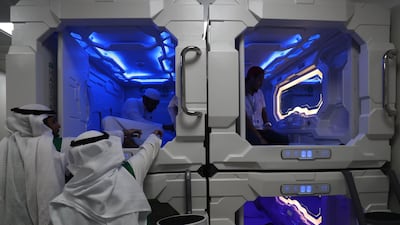 This is the most technologically friendly pilgrimage, with apps and sleep pods part of a bid to modernise the centuries-old practice of Hajj. Ahmad Al Rubaye / AFP