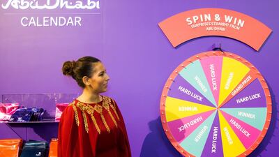 An Abu Dhabi display among the stands at WTM London. Rob Greig for The National