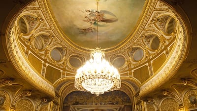 The ceiling painted by Andre-Charles Voillemot, 1823-1893, after restoration. Courtesy Tourism and Culture Authority Abu Dhabi
