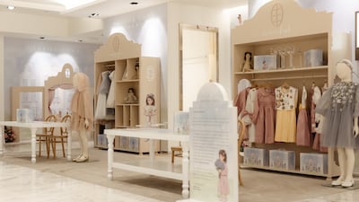 Emirati designer brand Shatha Essa has a dedicated space at famed London department store Harrods. Photo: Shatha Essa