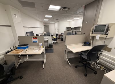 The Pentagon 'bullpen' after journalists left the building en masse. Thomas Watkins / The National