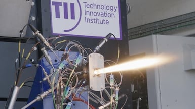 The rocket engine could one day be used for satellites and lunar landing missions. Photo: Technology Innovation Institute