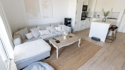 The living and kitchen areas