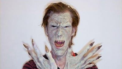 JJ Tebrake, from Canada, undersent a make-up session to transform him into a gruesome vampire.