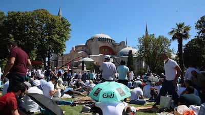 Brushing aside international criticism, Erdogan issued a decree restoring the iconic building as a mosque earlier this month, shortly after a Turkish high court ruled that the Hagia Sophia had been illegally made into a museum more than eight decades ago. EPA