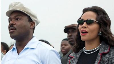 David Oyelowo as Martin Luther King Jr and Carmen Ejogo as Coretta Scott King in a scene from Selma. Courtesy Cloud Eight Films