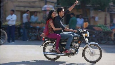 Tena Desae and Dev Patel in The Best Exotic Marigold Hotel.