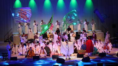 Members of the group El Hadhra Chants Sufis perform in the City of Culture centre in Tunisia's capital Tunis. EPA