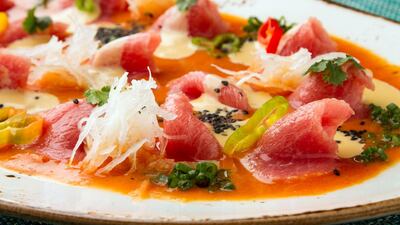 A dish by Peruvian chef Gaston Acurio who will open La Mar at Royal Atlantis in Dubai in 2020