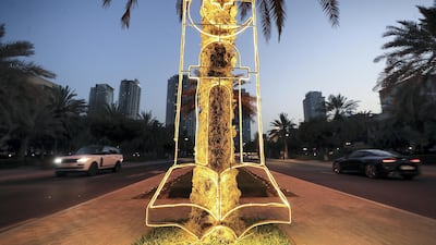 Ramadan decorations are on show across the UAE, including these lights in The Greens, Dubai. Chris Whiteoak / The National