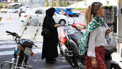 A street in Tehran. An improvement in women's rights is one of the demands of Iranian reformists. EPA